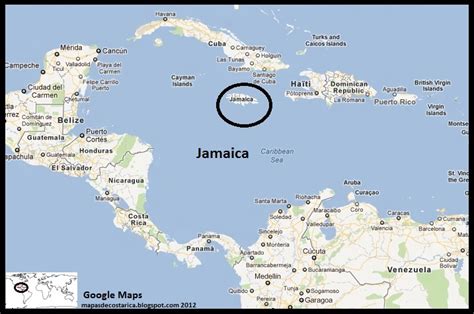 ubicacion geografica de jamaica.